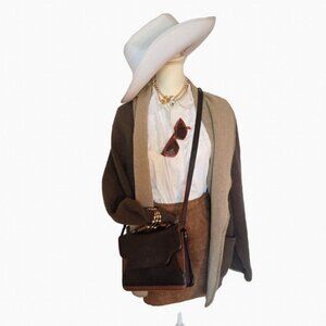 Winlit Brown Authentic Leather Skirt in size 5